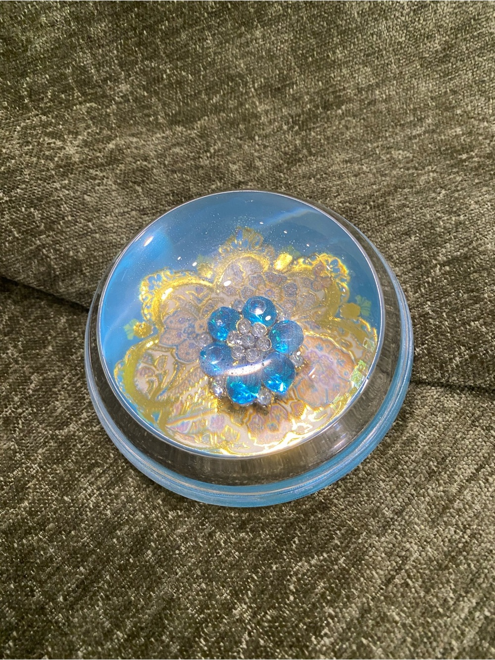Punch Studio Glass Brooch Paperweight